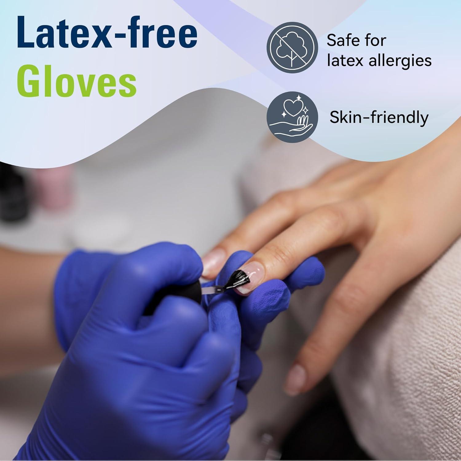 imageDisposable Nitrile Gloves Food Safe LatexFree PowderFree Kitchen Rubber Gloves for Cooking and Cleaning100