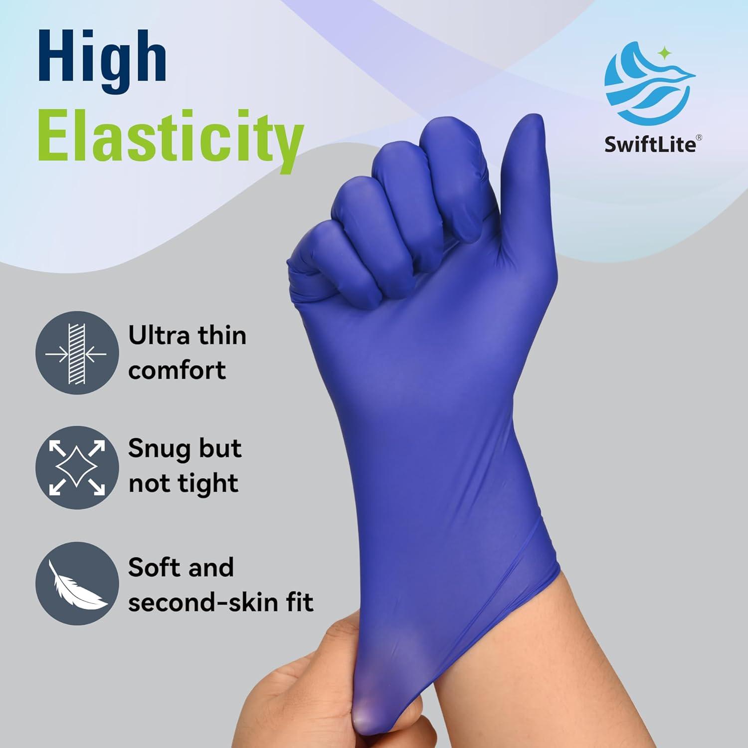imageDisposable Nitrile Gloves Food Safe LatexFree PowderFree Kitchen Rubber Gloves for Cooking and Cleaning100