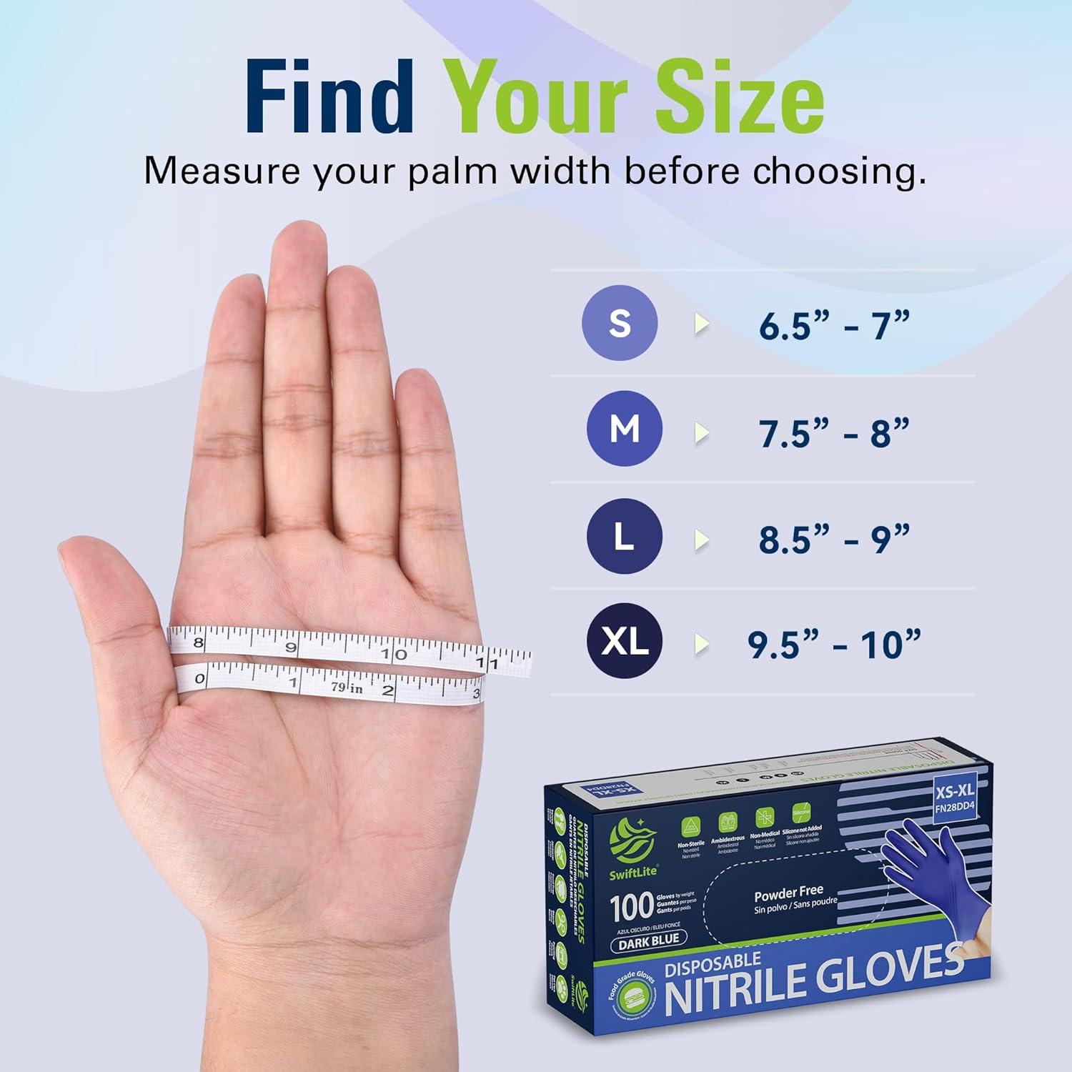 imageDisposable Nitrile Gloves Food Safe LatexFree PowderFree Kitchen Rubber Gloves for Cooking and Cleaning100
